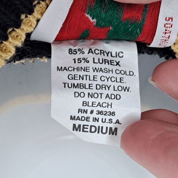 Nutcracker Vintage 80s Animal Print Metallic Sweater size Medium - Picture 5 of 6